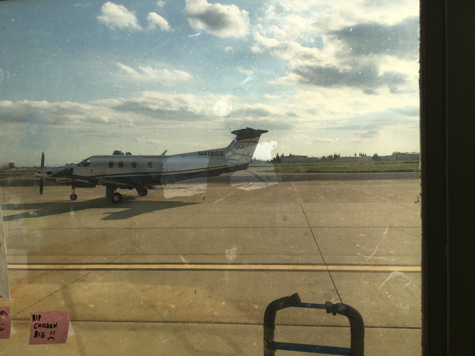 PC-12 at gate associated with Ethan Collins flying